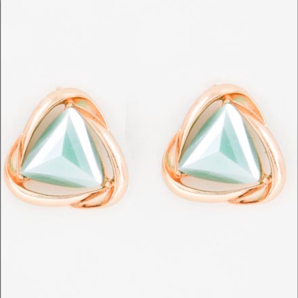 Blue-Green Triad Earrings